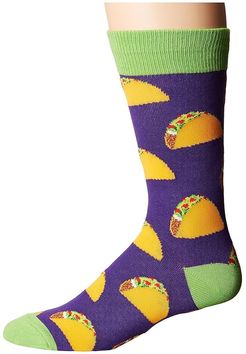 Tacos (Purple 1) Men's Crew Cut Socks Shoes