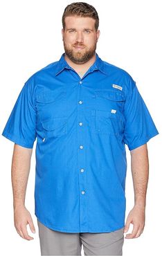 Big Tall Bonehead S/S Shirt (Vivid Blue) Men's Short Sleeve Button Up