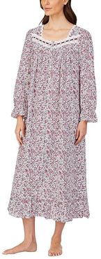 Cotton Lawn Woven Long Sleeve Ballet Gown (Multi Floral) Women's Pajama