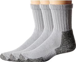 Hiking Crew 3-Pair Pack (Gray) Crew Cut Socks Shoes