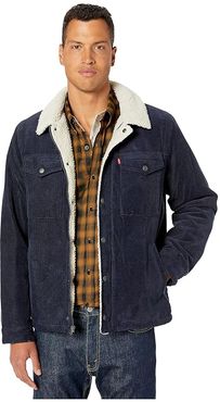 Two-Pocket Trucker with Soft Sherpa (Navy) Men's Clothing