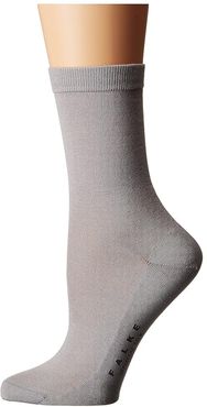 Sensual Silk Socks (Silver) Women's Crew Cut Socks Shoes