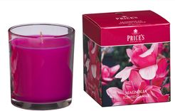 Magnolia Scented Candle  In Glass Jar  Candela