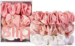 pure silk large scrunchies - petal