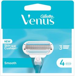 Gillette Venus Lamette Rasoi Donna Smooth per Rasoio a 3 Lame, Confezione da 4