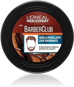 Barber Club, Argilla modellante effetto matt e rimodellabile per un look disordinato, per capelli corti, medi e lunghi, 75 ml