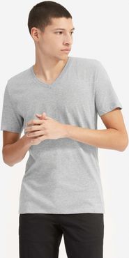 Cotton V-Neck T-Shirt by Everlane in Heathered Grey, Size XXL