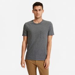 Cotton Pocket T-Shirt by Everlane in Heather Charcoal, Size L
