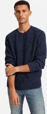 Tri-Twist Sweater by Everlane in Navy Melange, Size L