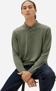 Easy Merino Polo T-Shirt by Everlane in Sea Kale, Size XXL