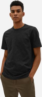 Organic Premium-Weight Slub Crew T-Shirt by Everlane in Black, Size XXL