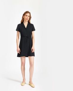 Japanese GoWeave Notch Shirtdress by Everlane in Black, Size 8