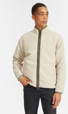 ReNew Reversible Fleece Jacket by Everlane in Oatmeal / Deep Lichen, Size L