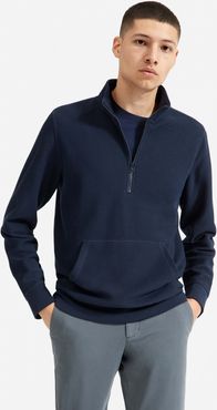 Twill Half-Zip Sweatshirt by Everlane in Navy, Size S