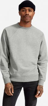 Classic French Terry Crew Sweater by Everlane in Heathered Grey, Size M