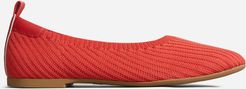 Ballet Flat in ReKnit by Everlane in Red, Size 5.5