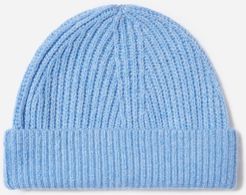 Cashmere Rib Beanie by Everlane in Sky Blue