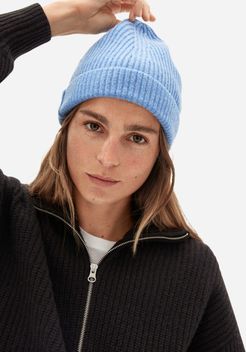 Cashmere Rib Beanie by Everlane in Sky Blue