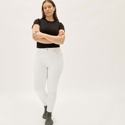 Curvy Authentic Stretch High-Rise Skinny Jean by Everlane in White, Size 35