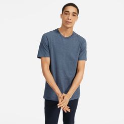 Organic Cotton Crew | Uniform T-Shirt by Everlane in Heathered Blue, Size M