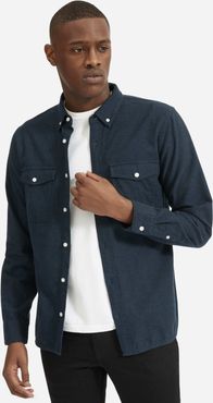 Brushed Flannel Shirt by Everlane in Heather Navy, Size XXL