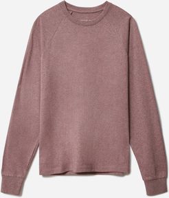 Premium-Weight Long-Sleeve Crew T-Shirt by Everlane in Heathered Mauve, Size XS