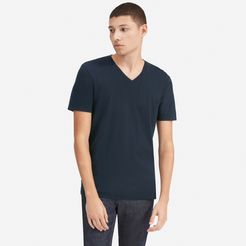 Cotton V-Neck T-Shirt by Everlane in True Navy, Size XXL