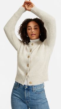 Cropped Alpaca Cardigan by Everlane in Almond, Size S