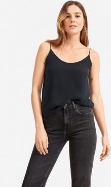 Clean Silk Cami Shirt by Everlane in Black, Size 16