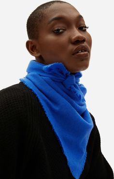 Cashmere Bandana Sweater by Everlane in Morning Blue