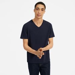 Organic Cotton V-Neck T-Shirt | Uniform by Everlane in Navy, Size XXL