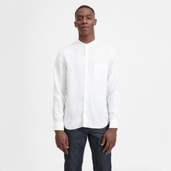 Linen Band Collar Shirt by Everlane in White, Size XXL