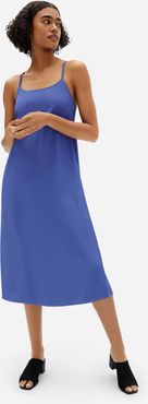 Japanese GoWeave Cross-Back Slip Dress by Everlane in Royal Blue, Size 2