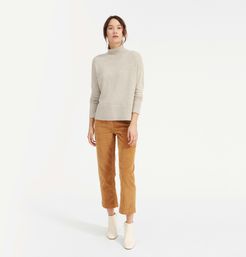 Cashmere Square Turtleneck Sweater by Everlane in Light Oatmeal, Size M