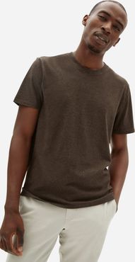 Organic Cotton Crew | Uniform T-Shirt by Everlane in Heathered Brown, Size XL