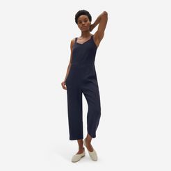Japanese GoWeave Slip Jumpsuit by Everlane in Navy, Size 16