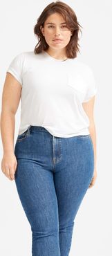 Cotton Box-Cut Pocket T-Shirt by Everlane in White, Size XXL