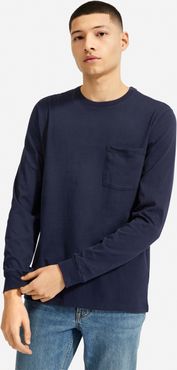 Organic Cotton Long-Sleeve Pocket T-Shirt | Uniform by Everlane in Navy, Size XXL