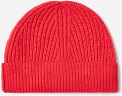 Cashmere Rib Beanie by Everlane in Cactus Flower
