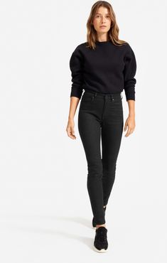 High-Rise Skinny Jean by Everlane in Black, Size 33