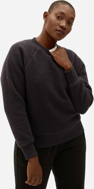 ReNew Fleece Raglan Sweatshirt by Everlane in Black, Size XL