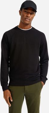 Lightweight French Terry Crew Sweater by Everlane in Black, Size M