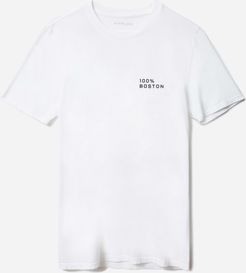 100% Boston Cotton Crew T-Shirt by Everlane in White / Black, Size XL