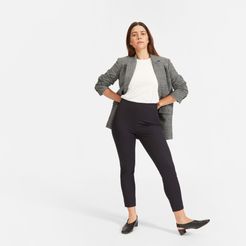 Curvy Side-Zip Stretch Cotton Pant by Everlane in Black, Size 20