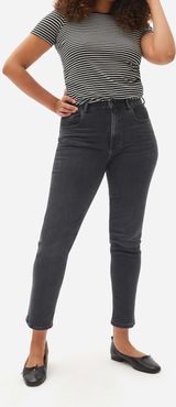 Curvy Cheeky Straight Jean by Everlane in Washed Black, Size 27