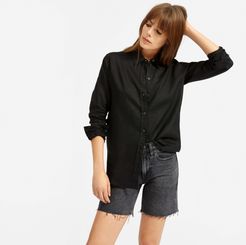 Linen Relaxed Shirt by Everlane in Black, Size 12