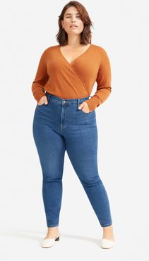 Authentic Stretch High-Rise Skinny by Everlane in Mid Blue, Size 35