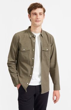 Brushed Flannel Shirt by Everlane in Heathered Thyme, Size XXL