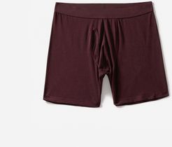 Longer Boxer Brief | Uniform by Everlane in Dark Burgundy, Size S