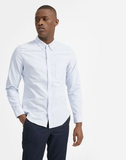 Slim Fit Japanese Oxford | Uniform Shirt by Everlane in White / Blue, Size XL
